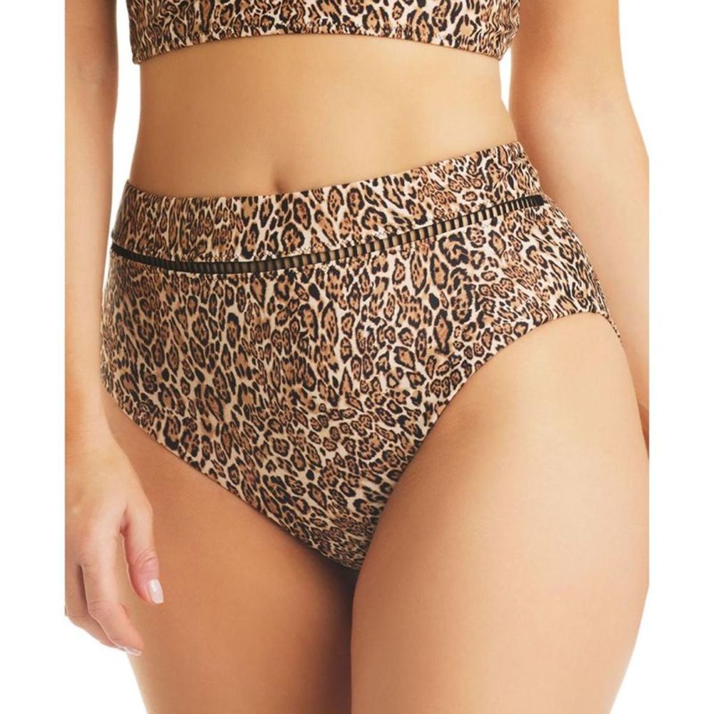 Bar III Womens Bonita Cheetah Brown Cheetah Swim Bottom Separates NWT